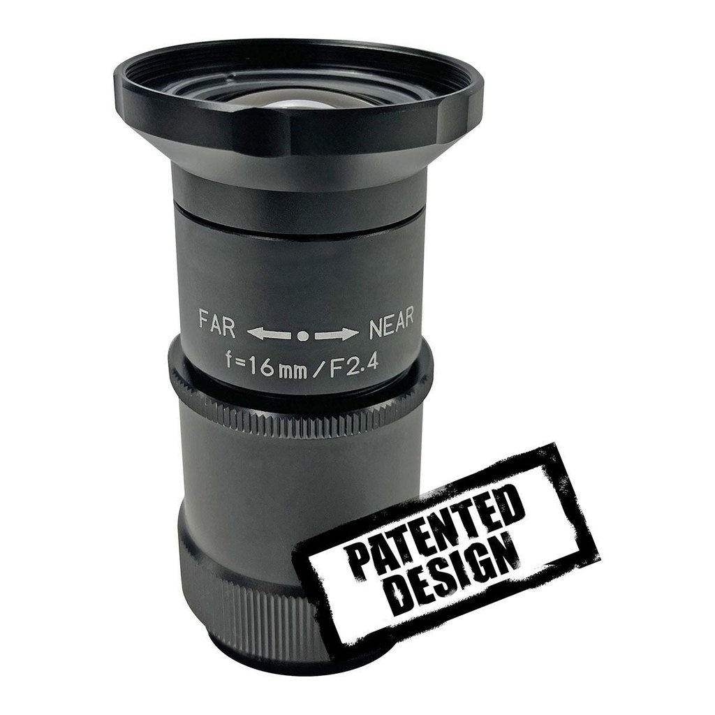 [LM16EC-IR] 1.2" 16mm F2.4 24MP IR-Corrected C-Mount Lens (Filter thread: M34)