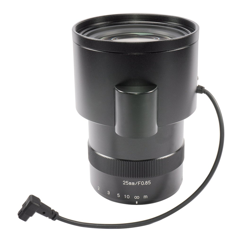 [LM25JS5MA] 1", 25mm, F0.85, CS-Mount, DC Auto-Iris, 5MP (Filter thread: M77)