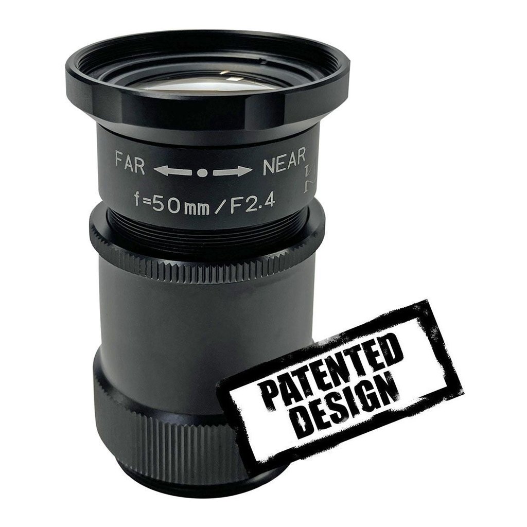 [LM50EC-IR] 1.2" 50mm F2.4 24MP IR-Corrected C-Mount Lens (Filter thread: M30.5)