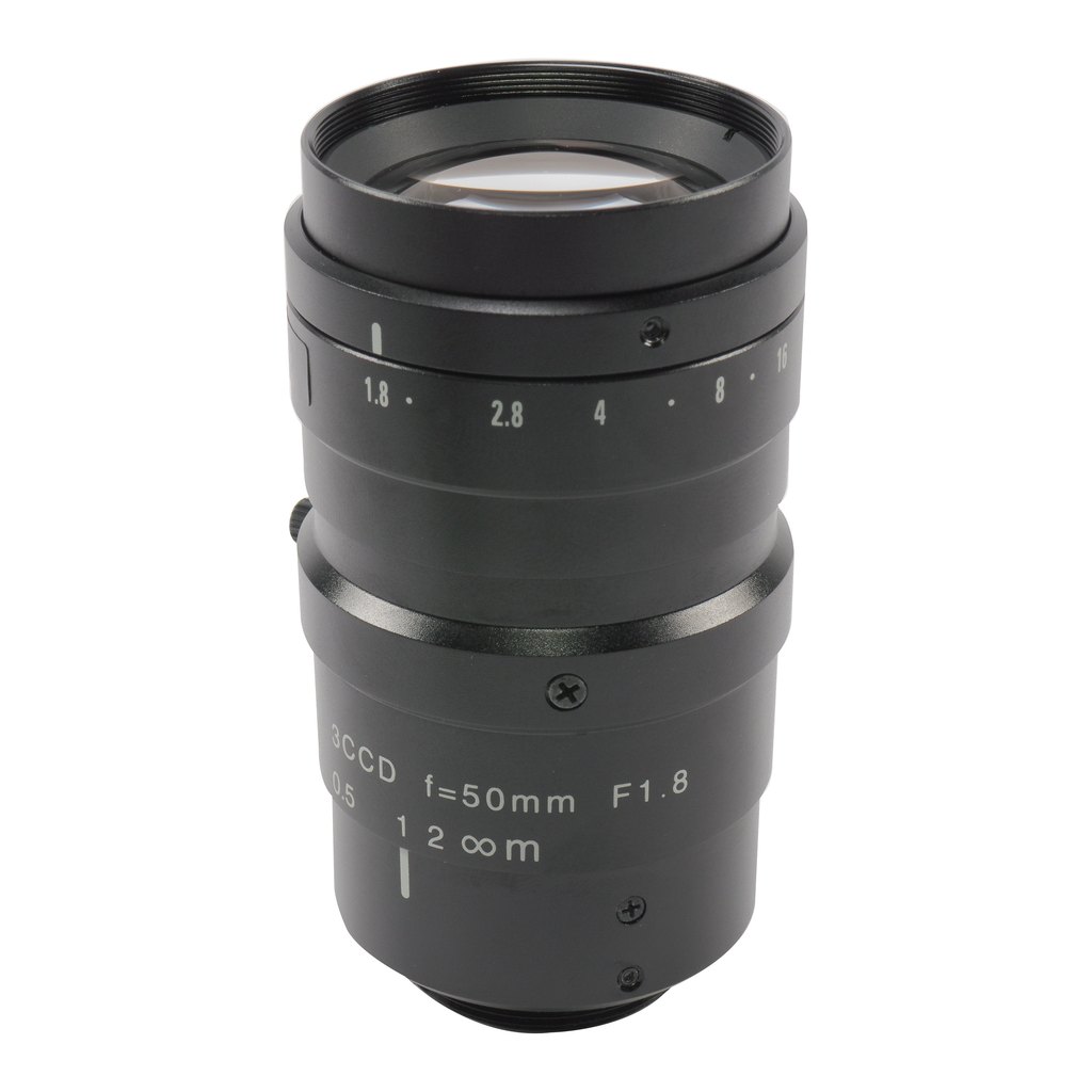 [LM50NC3] 1/2" 50mm F1.8 3CCD Megapixel C-Mount Lens (Filter thread: M35.5)