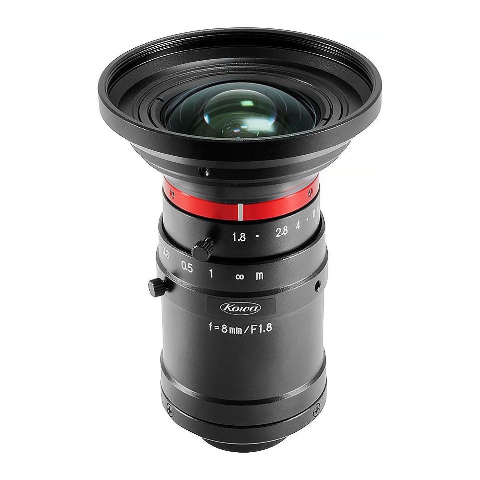 1" 8mm IR-Corrected VIS-SWIR Lens Series (Filter thread: M55)