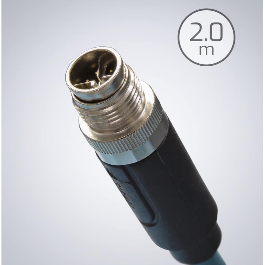 Amphenol M12-RJ45 CAT6A IP67 Cable 2M (RA3)
