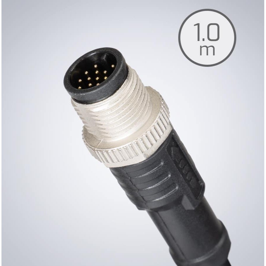 Amphenol M12-Open GPIO IP67 Cable 1M