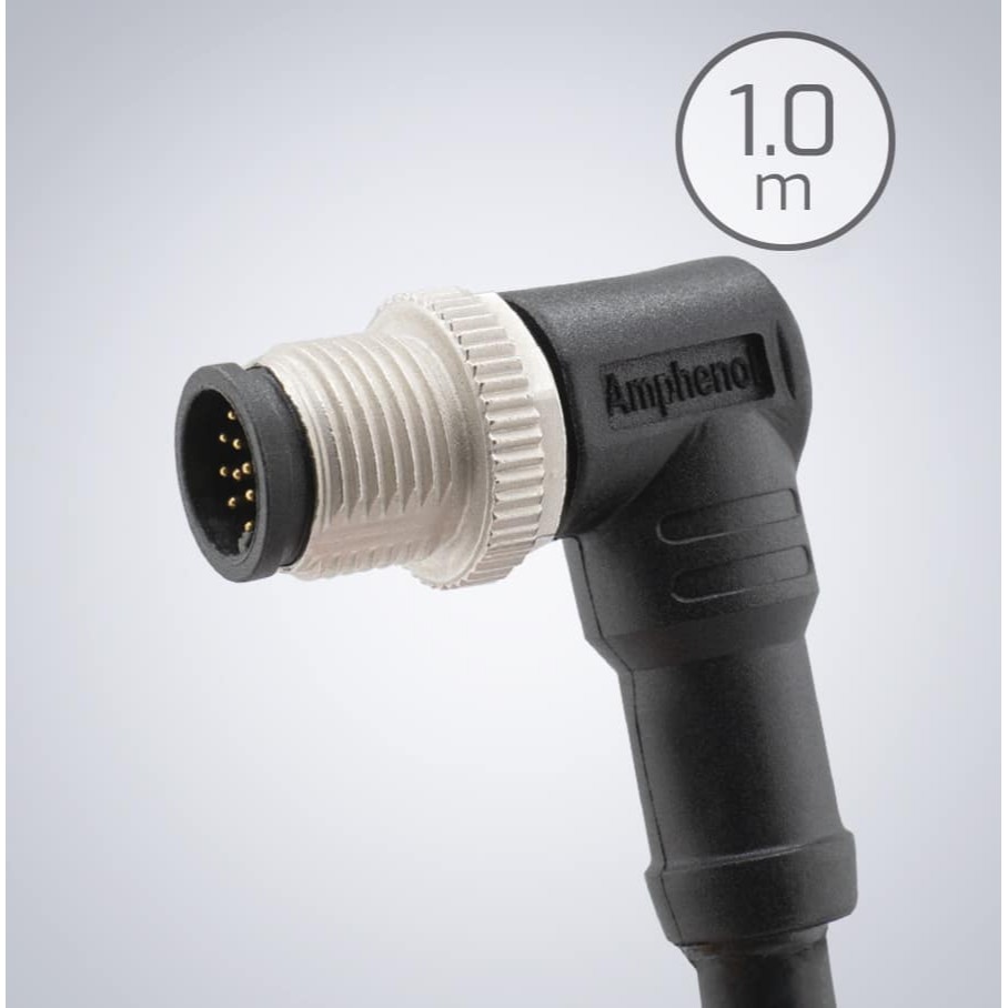 Amphenol M12-Open GPIO IP67 Cable 1M (RA1)