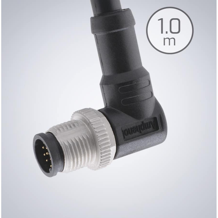 Amphenol M12-Open GPIO IP67 Cable 1M (RA2)