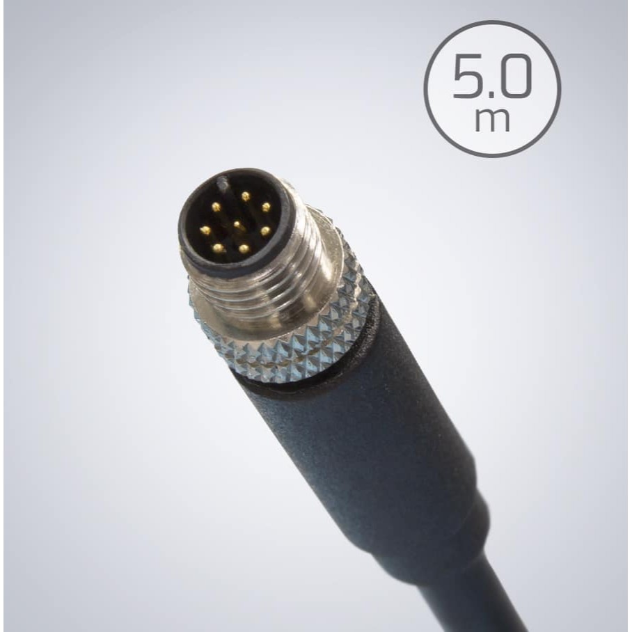 M8 GPIO 8-pin IP67 Male-Open Cable 5M