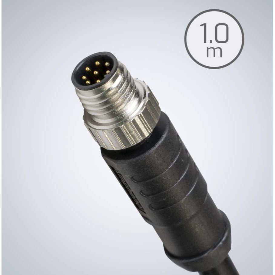Amphenol M8-M8 GPIO IP67 Cable 1M