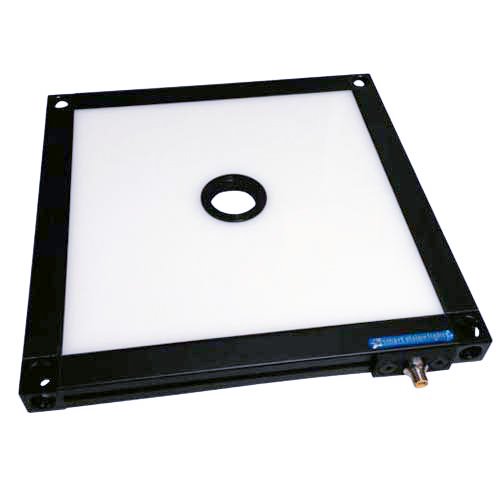 [LLPX-H45-459X459-WHI] 459mm x 459mm (18" x 18") Active Area Edge Lit LED Back Light with Multi-Drive with one 45mm Hole Centered in Light