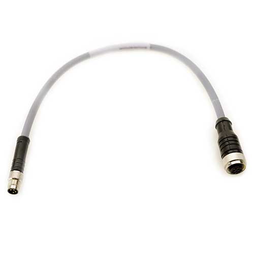 5 Pin 300mm Jumper, Male to Female, Baumer - Camera-To-Light Cable  Black/Flash