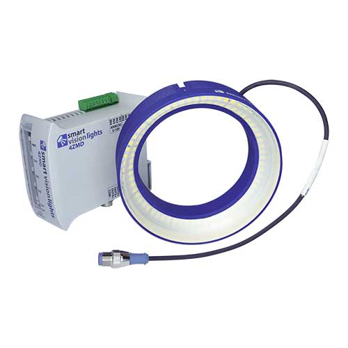 140mm O.D. x 102mm I.D. low-angle 4 Zone ring light - Red LEDs (Contains Light, Cable & External Driver)